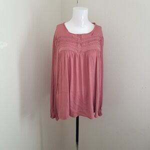 Lc Lauren Conrad Women's Pink Blouse